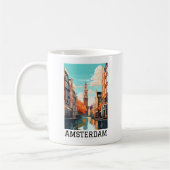Mug Amsterdam Pays-Bas Canal Travel (Gauche)