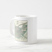 Mug Amsterdam, Pays-Bas • Carte antique de plan de (Devant gauche)