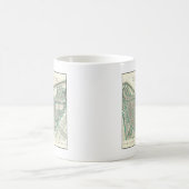 Mug Amsterdam, Pays-Bas • Carte antique de plan de (Centre)