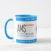 Mug Amsterdam, Pays-Bas élégant (Gauche)