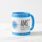 Mug Amsterdam, Pays-Bas élégant (Devant droit)
