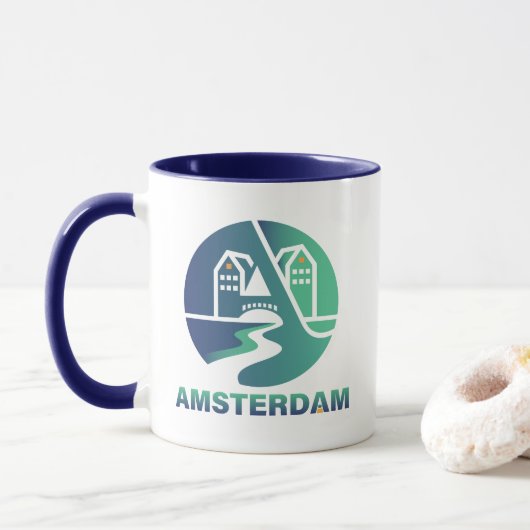 Mug Amsterdam Pays-Bas Europe (Avec donut)