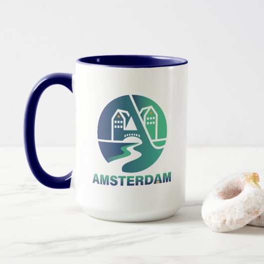 Mug Amsterdam Pays-Bas Europe (Avec donut)