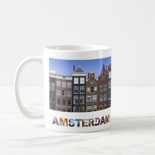 Mug Amsterdam Pays-Bas - Maisons du canal (Gauche)