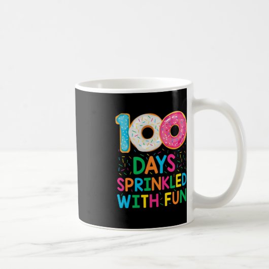 Mug Amusant 100 jours saupoudrés avec l'école de Donut (Droite)