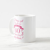 Mug Amusant 40ème anniversaire 'Perfection' (Devant gauche)