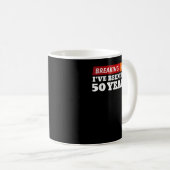 Mug Amusant 50 ans de travail Anniversaire 50ème emplo (Devant droit)