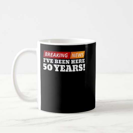 Mug Amusant 50 ans de travail Anniversaire 50ème emplo (Gauche)