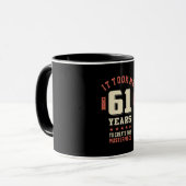Mug Amusant 61 ans - 61e anniversaire Cadeau (Devant gauche)