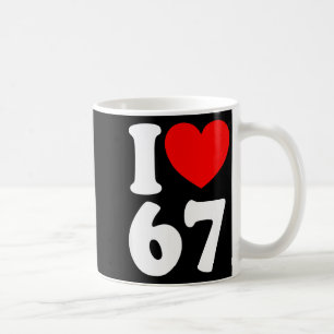 Mug Amusant 67 Numéro 6-7 J'aime 6 7 Six Sept