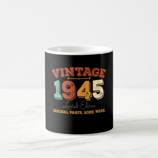 Mug Amusant 80 ans Vieux 1945 Vintage 80e anniversaire (Centre)