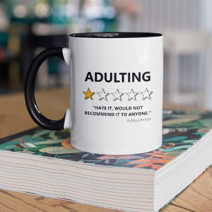 Mug Amusant Adulte Ne Recommanderait Pas