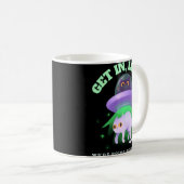 Mug Amusant Alien De Chat Ufo Enduction Nous Faisons B (Devant droit)