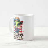 Mug Amusant Alien emmenez-moi à votre Leader USA Patri (Devant gauche)