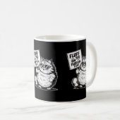 Mug Amusant Angry Fluffy Chat Animaux Propriétaires Ch (Devant droit)