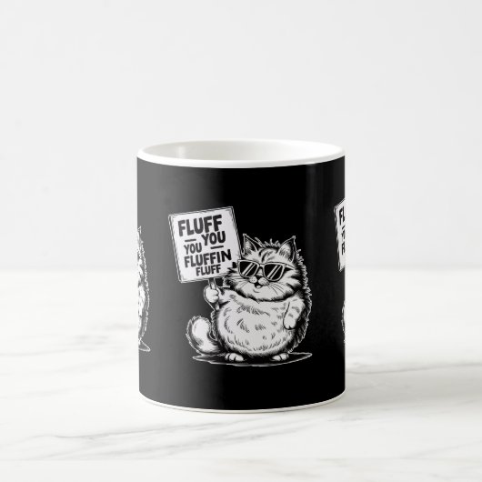Mug Amusant Angry Fluffy Chat Animaux Propriétaires Ch (Centre)
