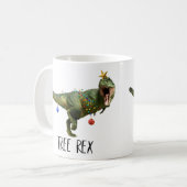 Mug Amusant arbre de Noël Rex Dinosaur Eléphant blanc (Devant gauche)