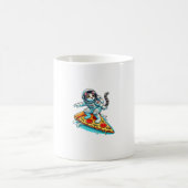 Mug Amusant Astronaut Chat Astro Pizza Embarquement Ho (Centre)
