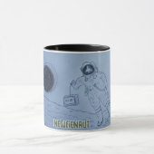 Mug Amusant astronaute humour de Terre-Neuve. (Centre)