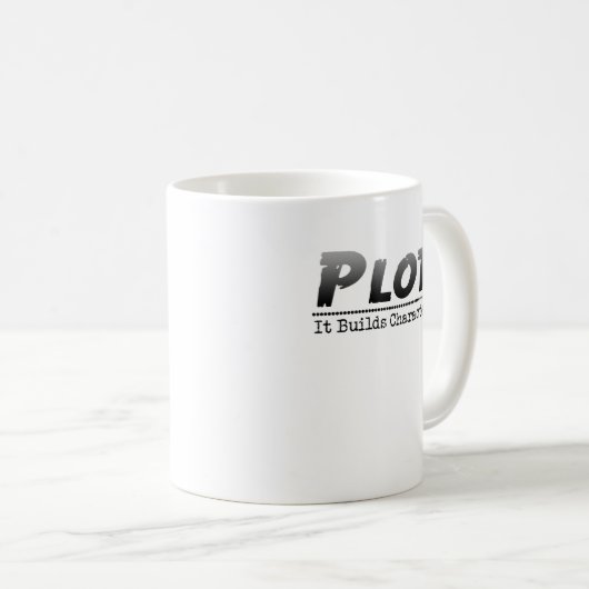 Mug Amusant auteur écrivain Pun Plot It Builder (Devant droit)