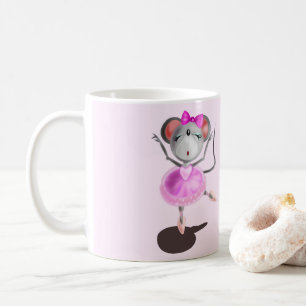 Mug amusant avec Ballerina Mouse Joyeuse danseuse
