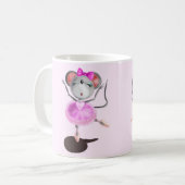 Mug amusant avec Ballerina Mouse Joyeuse danseuse (Devant gauche)