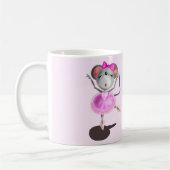 Mug amusant avec Ballerina Mouse Joyeuse danseuse (Gauche)