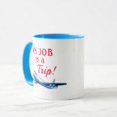Mug Amusant avion de décollage de l'agent de bord (Devant gauche)