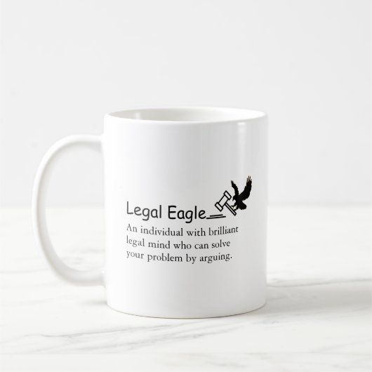 Mug Amusant Avocat Juridique Aigle Dire / Citer Droit (Gauche)