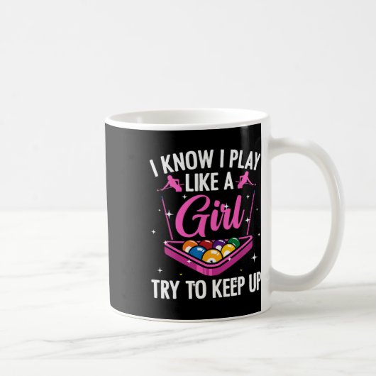 Mug Amusant Billard Conception Pour Femmes Filles Pool (Droite)