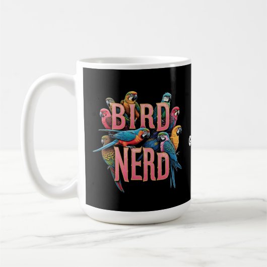 Mug Amusant Bird Design Nerd pour Oiseaux et Oiseaux (Gauche)