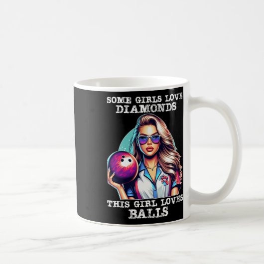 Mug Amusant Bowling Art Pour Femmes Filles Track Bowli (Droite)