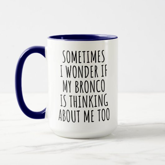 Mug Amusant Bronco Lover (Gauche)