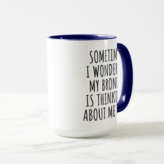 Mug Amusant Bronco Lover (Devant droit)