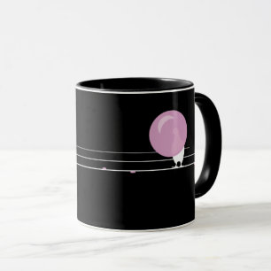 Mug Amusant Bubblegum Birds on a Wire Black