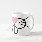 Mug Amusant Bunny Visage Mouth Nez Mignet Animal Graph (Devant droit)