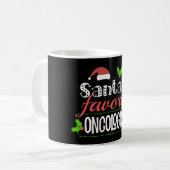 Mug Amusant cadeau de Noël d'Oncologue préféré de Père (Devant gauche)