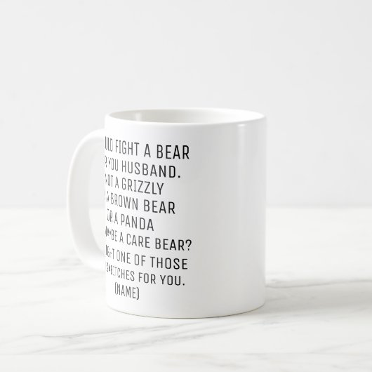 Mug Amusant cadeau mari, mari mug, mari cadeau, (Devant gauche)