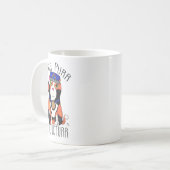 Mug Amusant Calico Cat Train Conducteur Moto Dessin (Devant gauche)