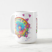Mug Amusant C'est ce qu'il est Cité Coeur Floral (Devant gauche)
