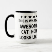 Mug Amusant Chat génial Maman / Amoureux des chats Caf (Gauche)