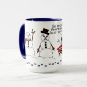 Mug Amusant cheval et bonhomme de neige (Devant gauche)