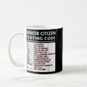 Mug Amusant citoyen âgé Code de Textes Tee (Gauche)