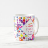 Mug Amusant coloré aquarelle Peinture Anniversaire de  (Devant droit)