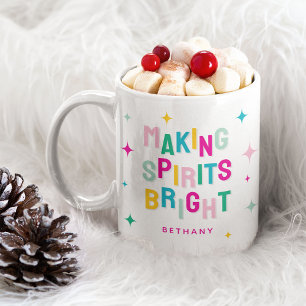 Mug Amusant Coloré Esprits de Noël Lumineux