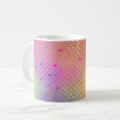 Mug Amusant coloré Ombre Pastel Mermaid Motif (Devant gauche)