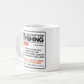 Mug Amusant Conception de l'ordonnance de pêche de la (Devant gauche)