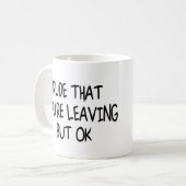 Mug Amusant Coworker Quitter Adieu Adieu (Devant gauche)