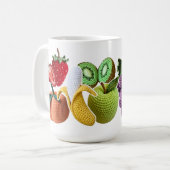 Mug Amusant Crochet Fruit Collage Scrapbook (Devant gauche)