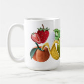 Mug Amusant Crochet Fruit Collage Scrapbook (Gauche)